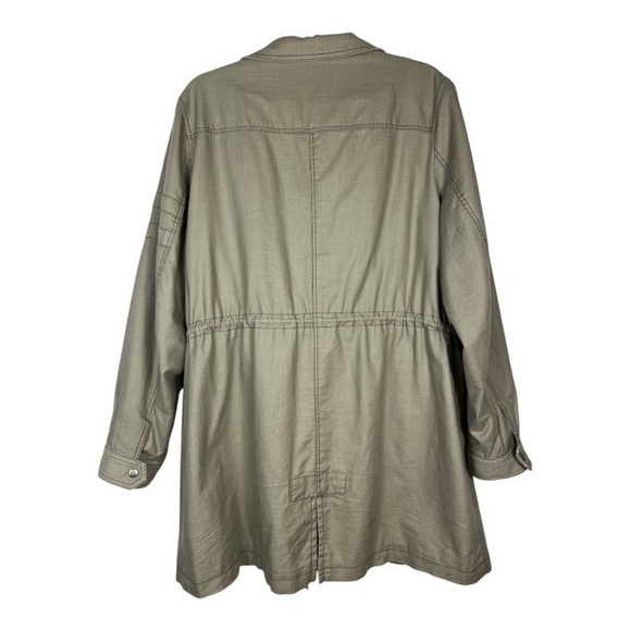 Soft Surroundings Sz Large Linen Cotton blend Utility/Moto Jacket - Picture 2 of 10